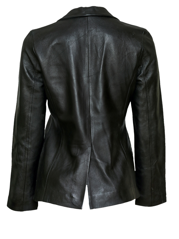 Black Long Sleeve Notched Collar Jacket - America Jackets