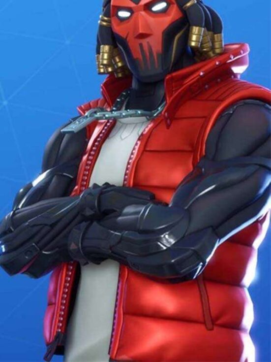 Fortnite Grind Vest | Fortnite Red Parachute Puffer Vest