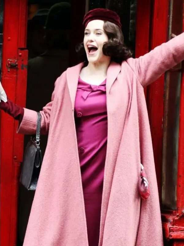 The Marvelous Mrs. Maisel Pink Coat | Rachel Brosnahan Long Coat