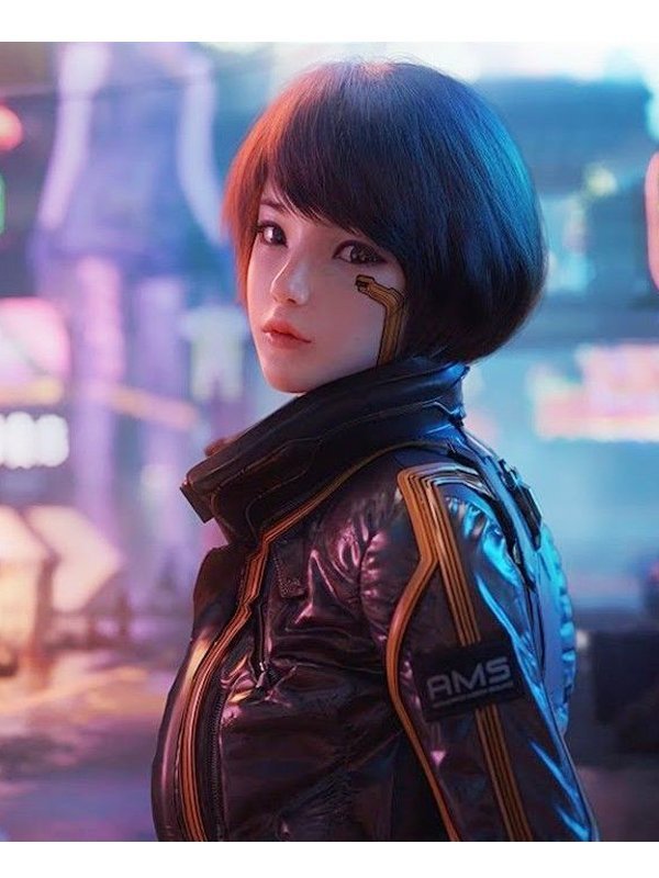 Cyberpunk Syn Leather Jacket | Cyberpunk Syn Brown Jacket