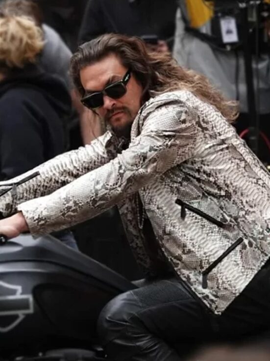 Jason Momoa Snakeskin Leather Jacket - Dante Snake Jacket