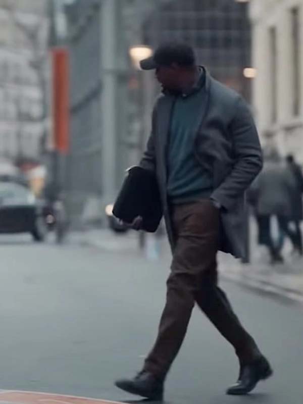 Omar Sy Arsene Lupin Grey Coat Avail Discount