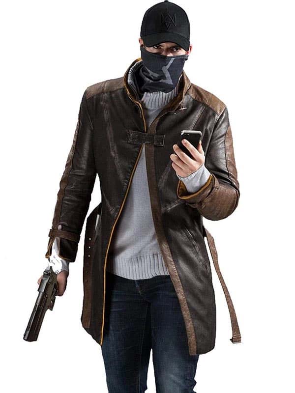 Watch Dogs Aiden Pearce Leather Coat - America Jackets