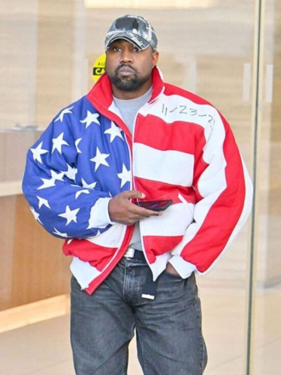 Kanye West American Flag Puffer Jacket - America Jackets