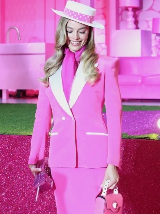 Margot Robbie 2023 Barbie Pink Blazer - America Jackets