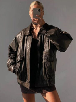 90s leather hotsell bomber jacket