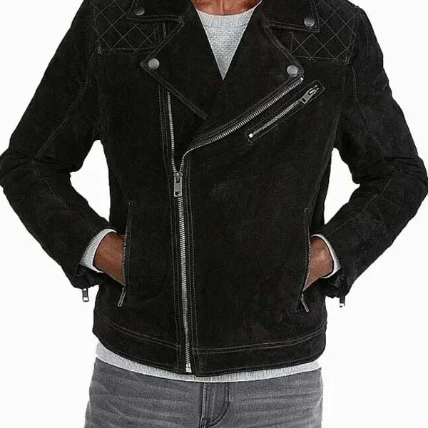 EXPRESS Double breasted Leather Jacket Black Men’s Size outlet Medium