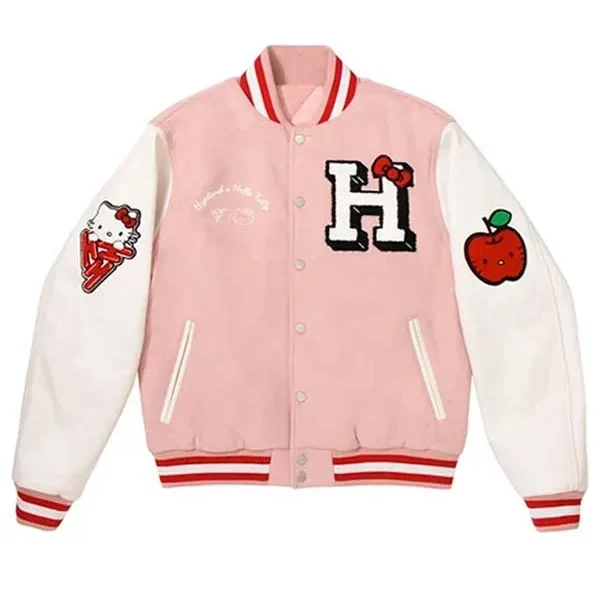 Hello Kitty Apples H Varsity Jacket America Jackets